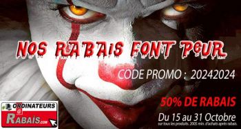 HALLOWEEN - 50% DE RABAIS - ORDINATEURS - LAPTOP - TELEPHONE-thumb